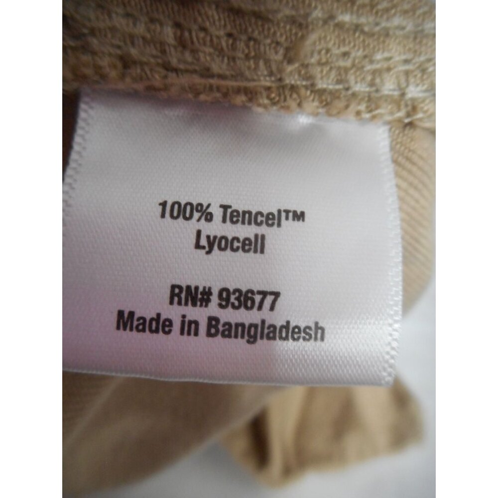 St Johns Bay Womens Beige Cropped Pants Pull On High Rise Elastic Waist Size 2XL - Picture 4 of 4